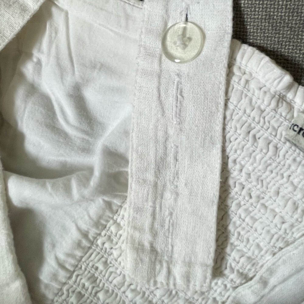 Abercrombie white linen blend crop top - Picture 5 of 7